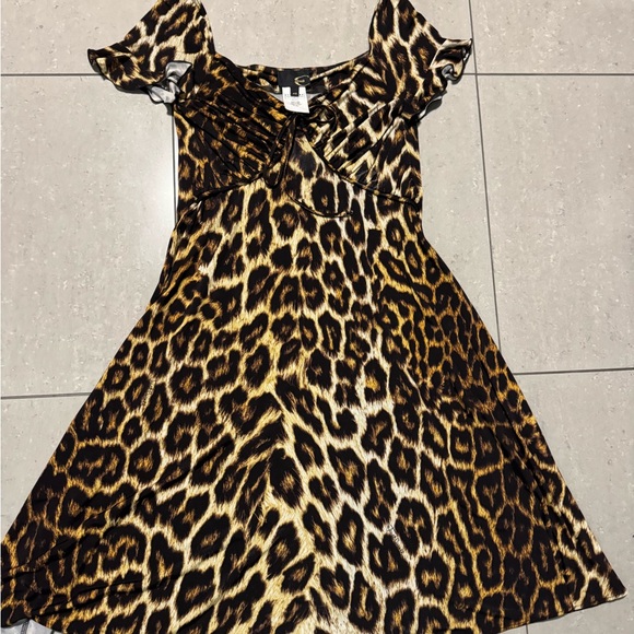 Just Cavalli Animal Print Dress in Black and Gold - Picture 6 of 11